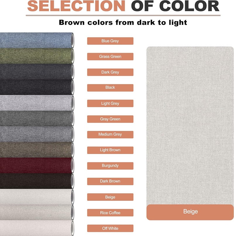 KING MOUNTAIN Fine Linen Fabric Patches, Self-Adhesive, Extra Large 12x40 Inch, Multi Color, for Sofa & Furniture Repair (Beige) - Image 4